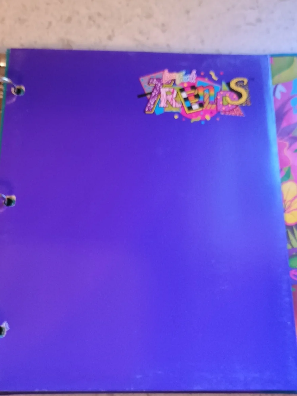 Vintage 1990s Lisa Frank Tropical Penguin 3 Ring Trapper Keeper W/ 3 Folders - Picture 13 of 16